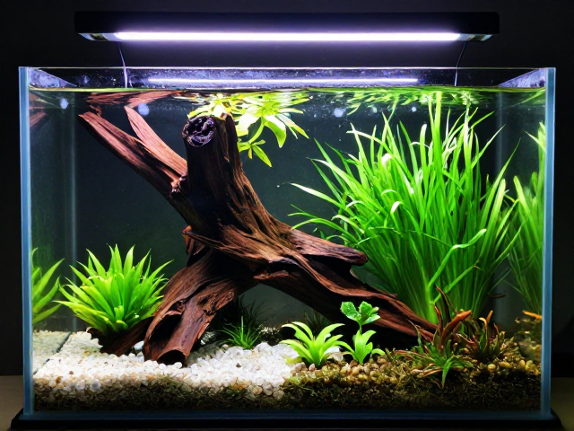 裸缸搭配沉木造酸水，植物生长灯助力水草爆缸攻略