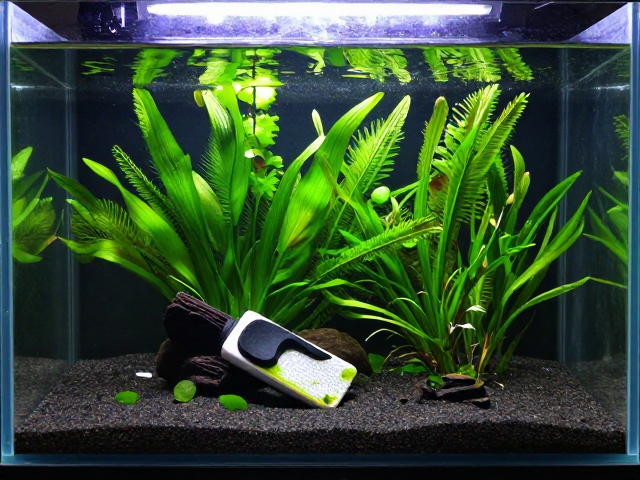 裸缸配深色底砂，如何高效擦拭缸壁藻类，打造高颜值水族景观