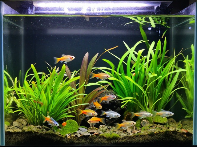 裸缸养鱼必看，3招促进水草生长，清晰观察鱼只游动姿态