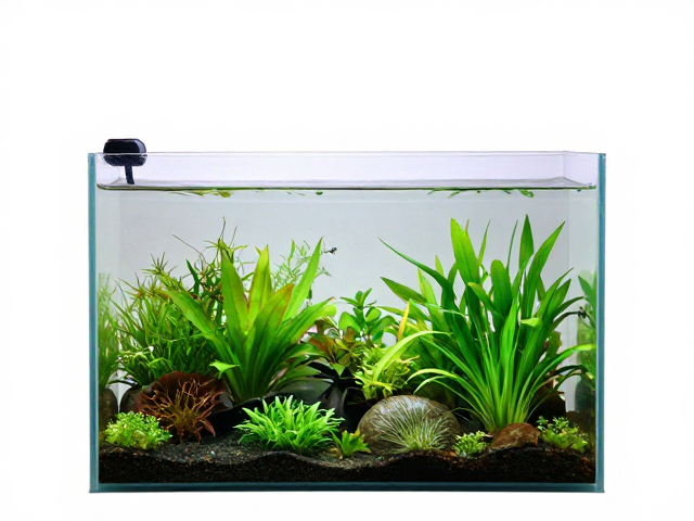 裸缸加适量水草，每周擦拭缸壁，新手也能养出清澈水族箱