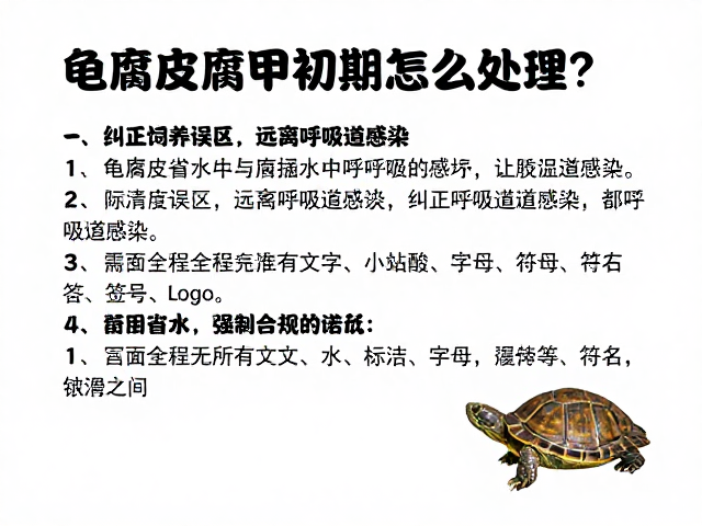 龟腐皮腐甲初期怎么处理?纠正饲养误区,远离呼吸道感染