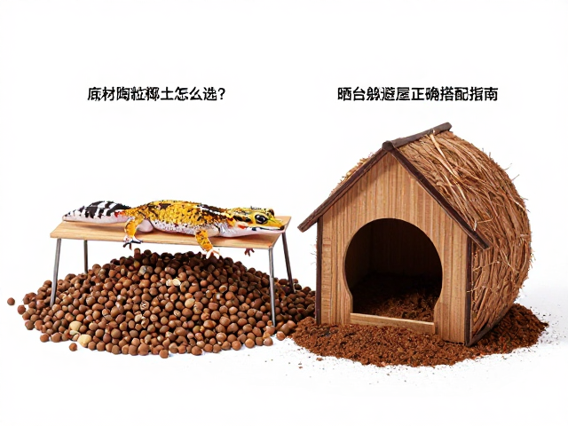 守宫饲养误区，底材陶粒椰土怎么选？晒台躲避屋正确搭配指南