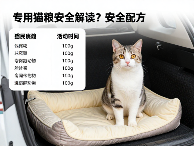 专用猫粮成分表解读,如何挑选安全配方?搭配车载宠物垫出行指南