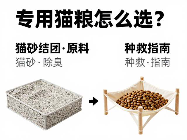 专用猫粮怎么选?猫砂结团除臭神器与猫吊床种草指南