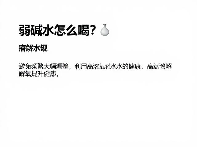 弱碱水怎么喝？避免频繁大幅调整，利用高溶解氧提升健康