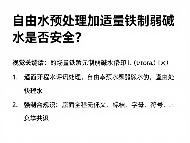 自来水预处理加适量铁元素制弱碱水是否安全？专家解析