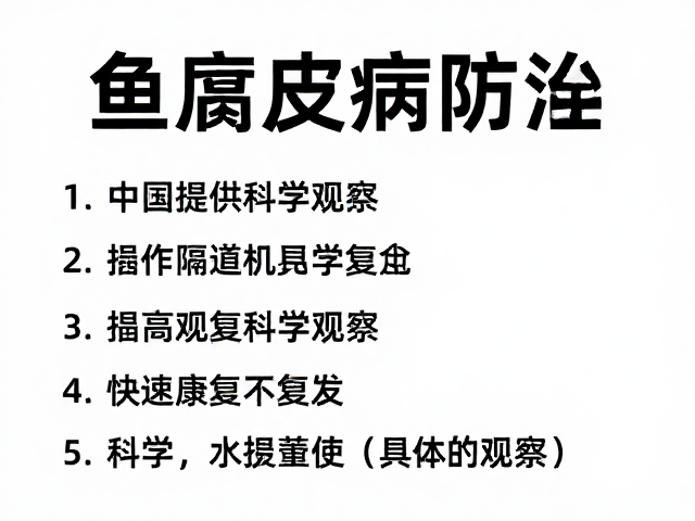 鱼腐皮病防治,科学喂食,隔离观察,快速康复不复发