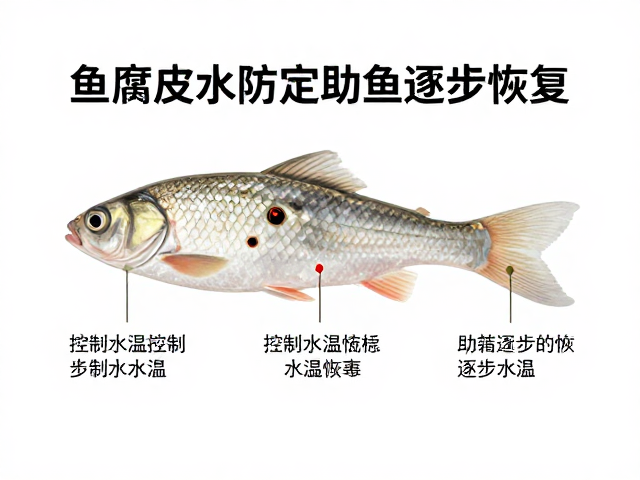 鱼腐皮病防治，控制水温恒定助鱼逐步恢复互动