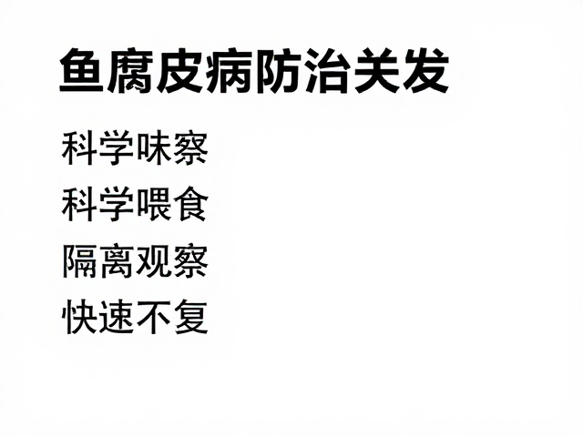 鱼腐皮病防治,科学喂食,隔离观察,快速康复不复发