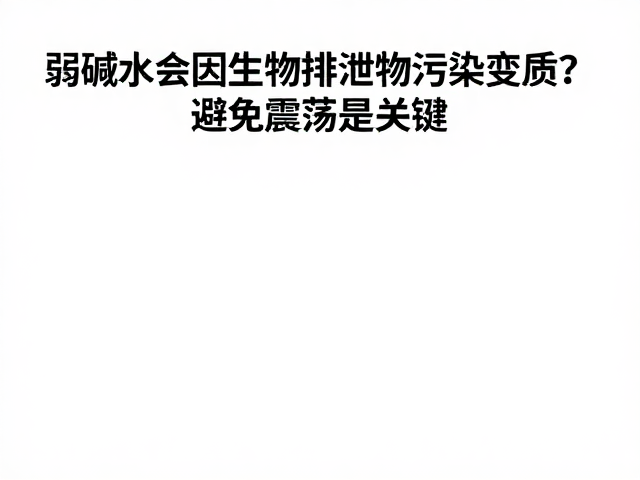 弱碱水会因生物排泄物污染变质？避免震荡是关键