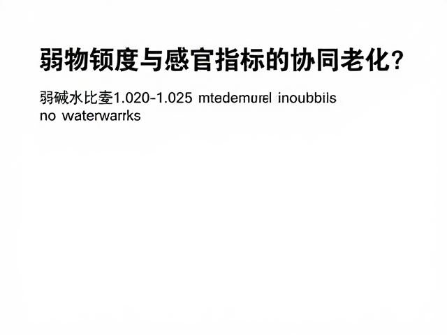 弱碱水比重1.020-1.025如何监控水质老化？