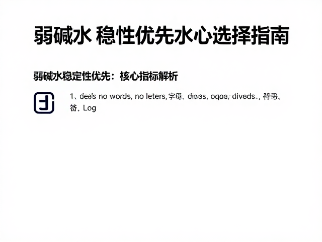 弱碱水稳定性优先,中等硬度水质选择指南