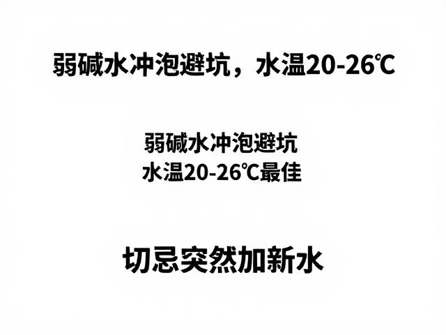 弱碱水冲泡避坑,水温20-26℃最佳,切忌突然加新水