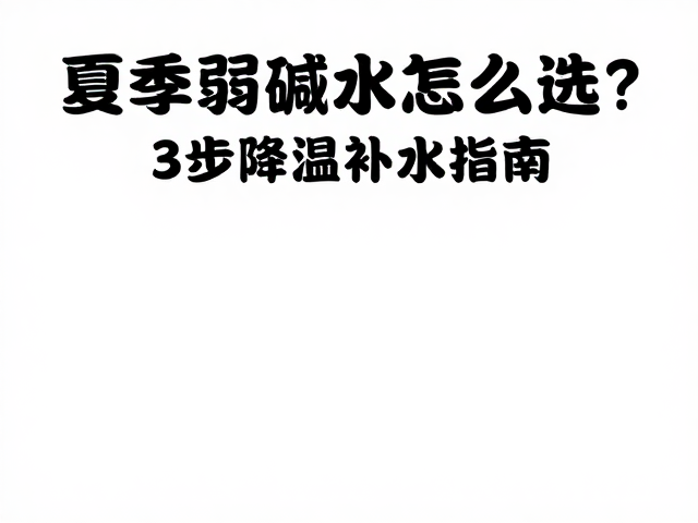 每月测硬度！夏季弱碱水怎么选？3步降温补水指南