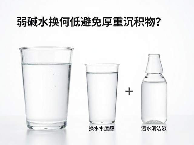 弱碱水如何通过换水降低避免厚重沉积物？