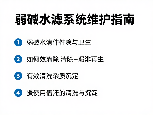 弱碱水过滤系统维护指南，如何有效清除杂质沉淀