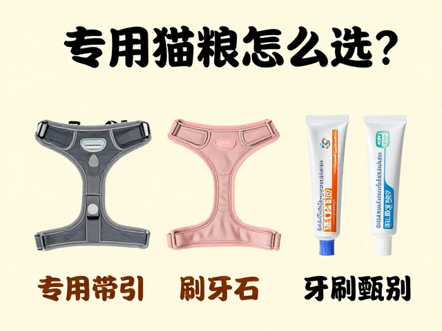 专用猫粮怎么选?宠物牵引胸背带与牙刷牙膏搭配指南