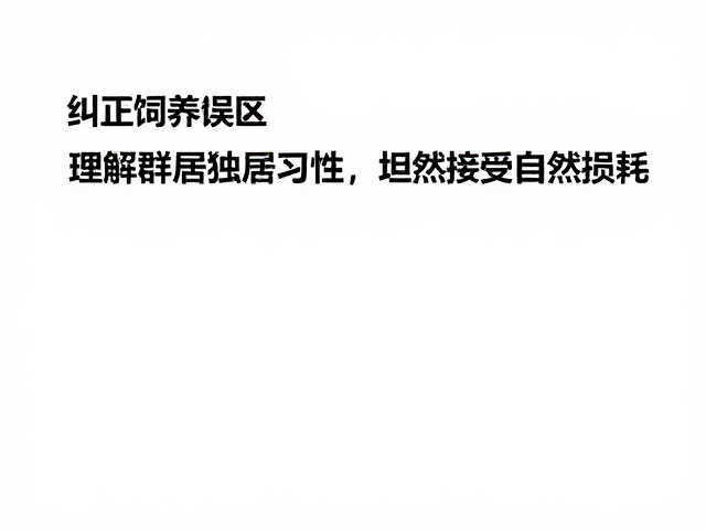 纠正饲养误区，理解群居独居习性，坦然接受自然损耗
