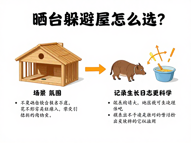 纠正饲养误区！晒台躲避屋怎么选？记录生长日志更科学
