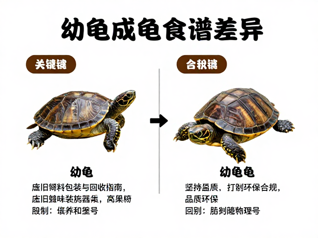 幼龟成龟食谱差异?废旧饲料包装回收指南,打造环保养龟空间
