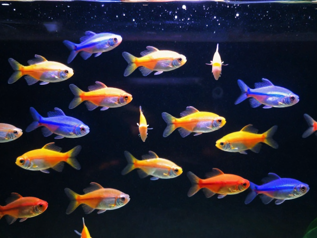 群游草缸鱼推荐，适度光照促体色，打造灵动水族造景