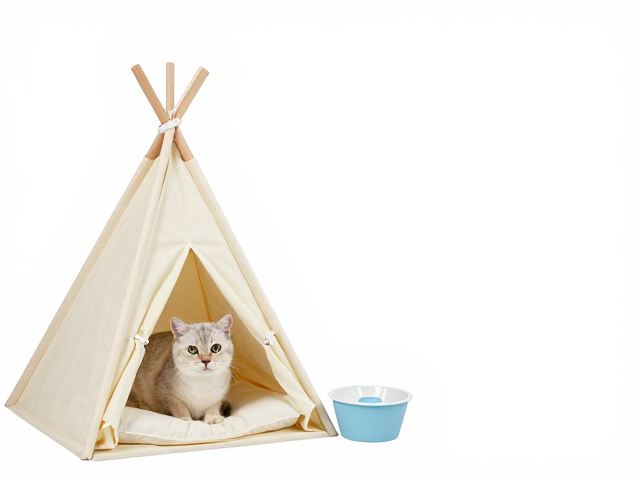 猫帐篷配悬挂饮水杯,专用猫粮喂养区打造指南