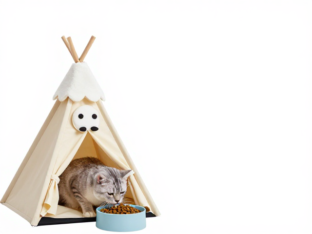 猫帐篷配悬挂饮水杯,专用猫粮喂养区打造指南