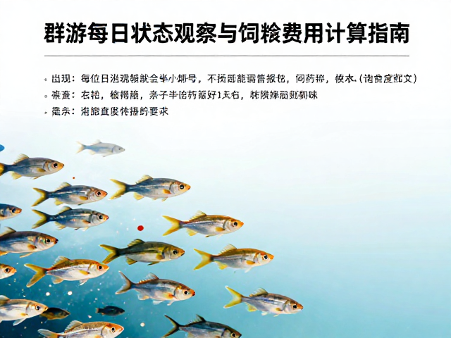 群游鱼每日状态观察与饲料费用计算指南