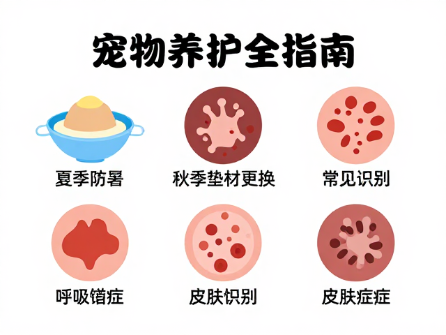 夏季防暑,秋季垫材更换,常见病症识别,宠物养护全指南