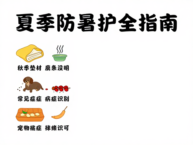 夏季防暑,秋季垫材更换,常见病症识别,宠物养护全指南
