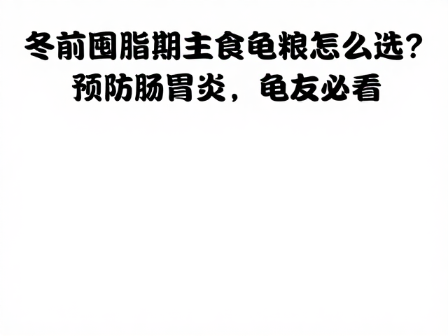 冬前囤脂期主食龟粮怎么选?预防肠胃炎,龟友必看