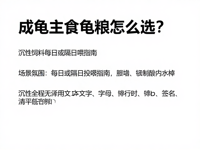 成龟主食龟粮怎么选？沉性饲料每日或隔日投喂指南