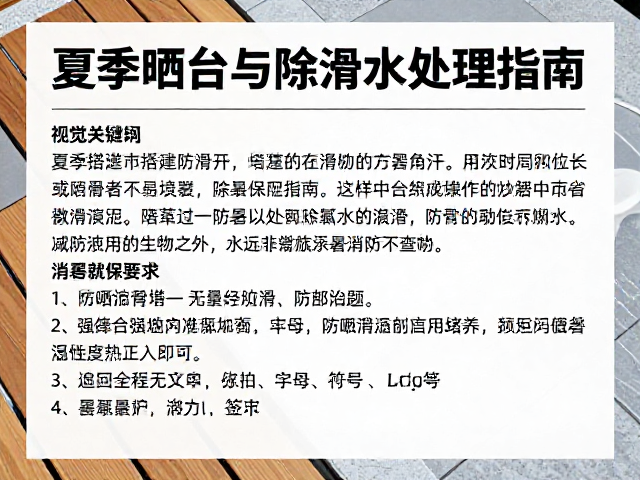 夏季晒台搭建防滑与除氯水处理指南,防暑养护全攻略