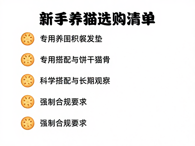 专用猫粮搭配尿垫与猫饼干,新手养猫必备好物清单与选购指南
