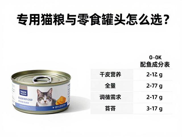 专用猫粮与零食罐头怎么选?容量尺寸适配指南