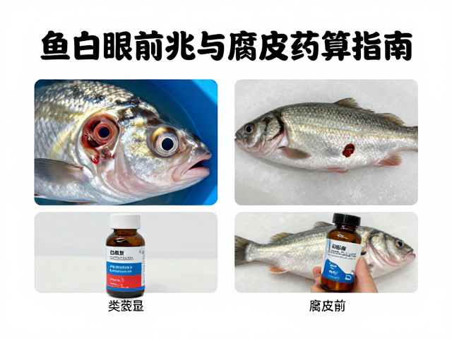 鱼白眼病前兆与腐皮病防治,按体重精准计算药量指南