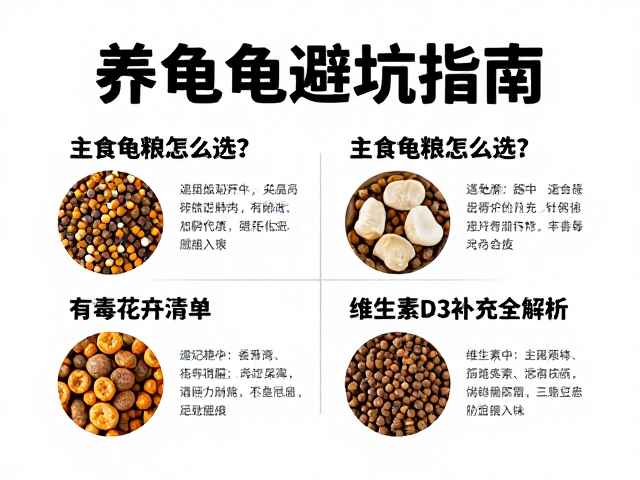 养龟避坑指南,主食龟粮怎么选?有毒花卉清单与维生素D3补充全解析