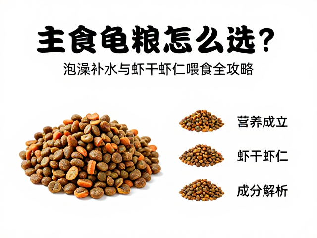 主食龟粮怎么选?泡澡补水与虾干虾仁喂食全攻略