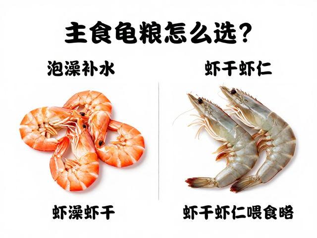 主食龟粮怎么选?泡澡补水与虾干虾仁喂食全攻略