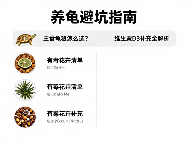 养龟避坑指南,主食龟粮怎么选?有毒花卉清单与维生素D3补充全解析