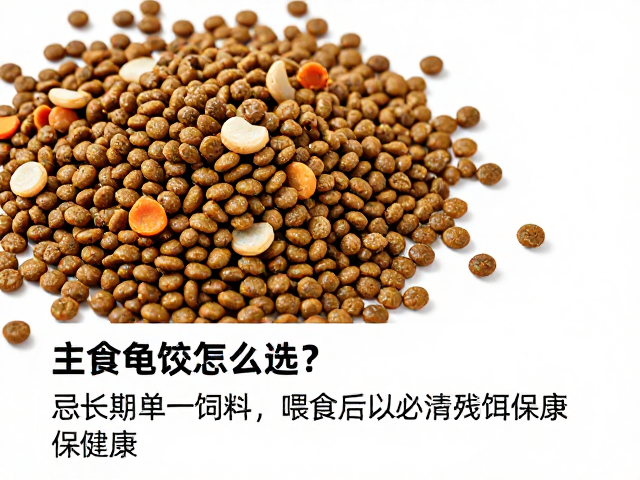 主食龟粮怎么选?忌长期单一饲料,喂食后必清残饵保健康