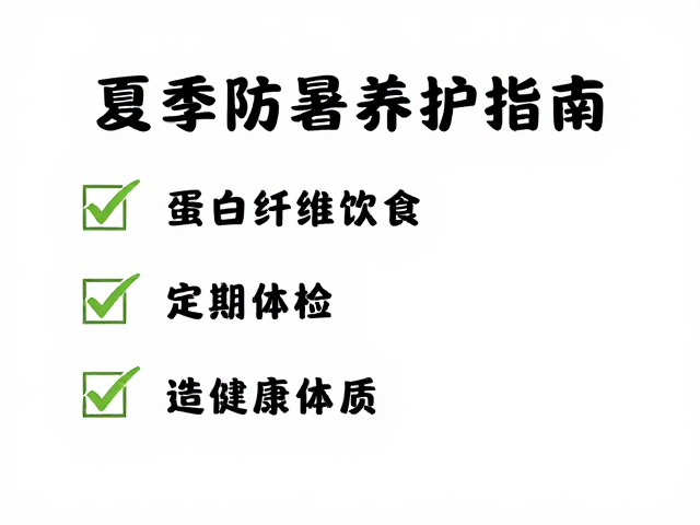 夏季防暑养护指南,高蛋白纤维饮食,定期体检,打造健康体质