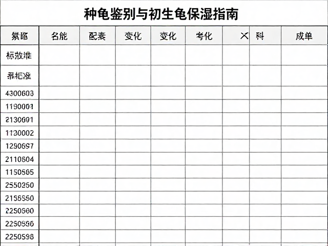 种龟鉴别与初生龟保湿指南,每日记录数据变化助成长