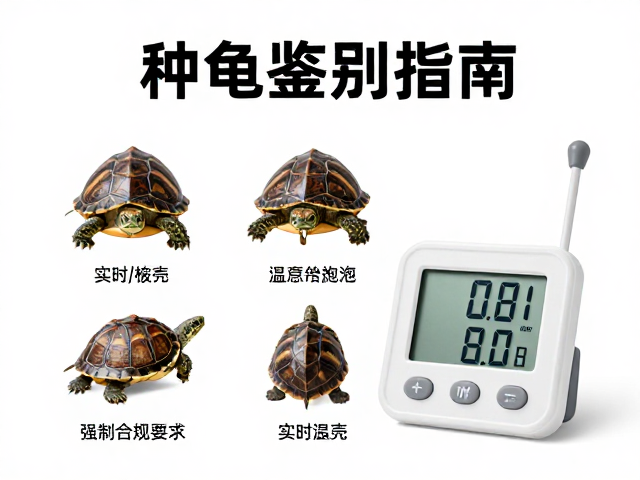 种龟鉴别指南，电子温湿度计实时监测，助自然破壳成功率翻倍