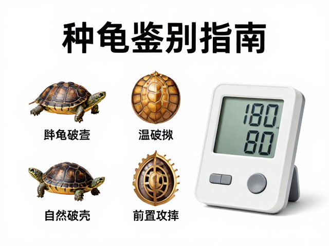 种龟鉴别指南，电子温湿度计实时监测，助自然破壳成功率翻倍