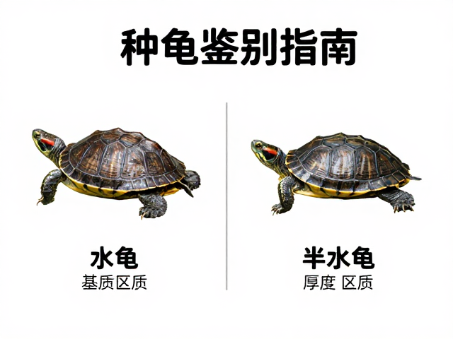 种龟鉴别指南,水龟与半水龟区别,基质厚度适宜标准