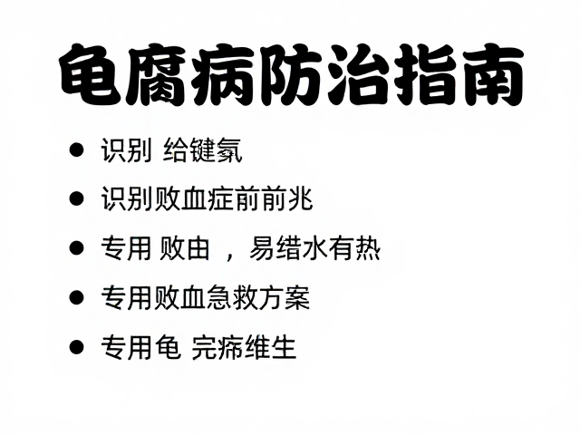 龟腐皮病防治指南,识别败血症前兆,专用龟药急救方案