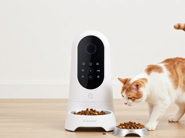 智能逗猫机器人搭配专用猫粮与防胀气慢食碗,打造科学养宠新体验