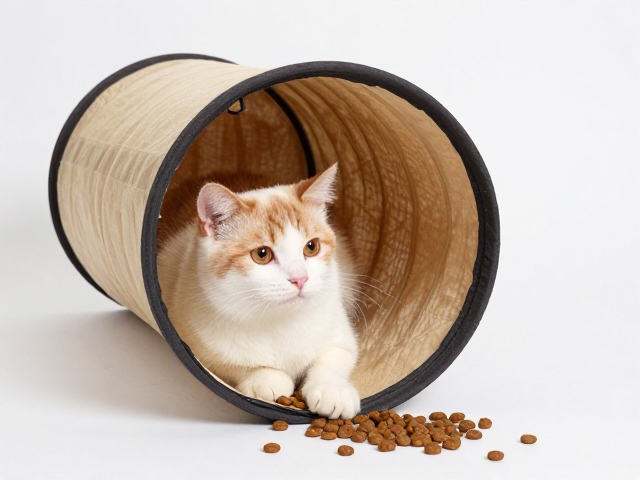 专用猫粮搭配猫隧道吊床，打造猫咪健康互动的快乐空间