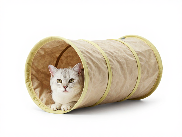 专用猫粮搭配猫隧道吊床,打造猫咪健康互动的快乐空间